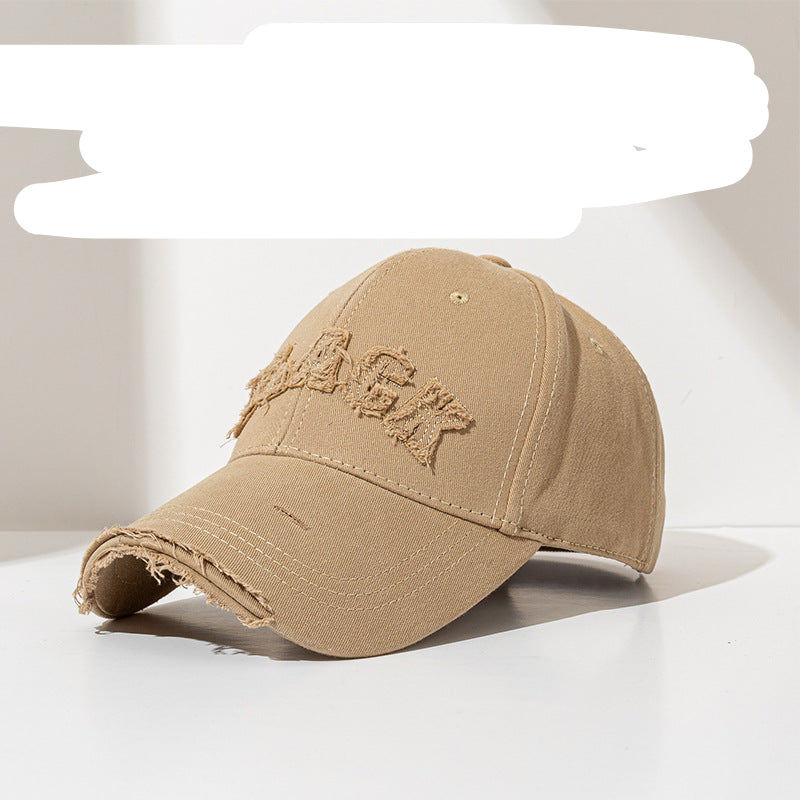 Wholesale Hard top holed distressed cap